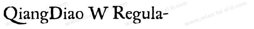 QiangDiao W Regula字体转换